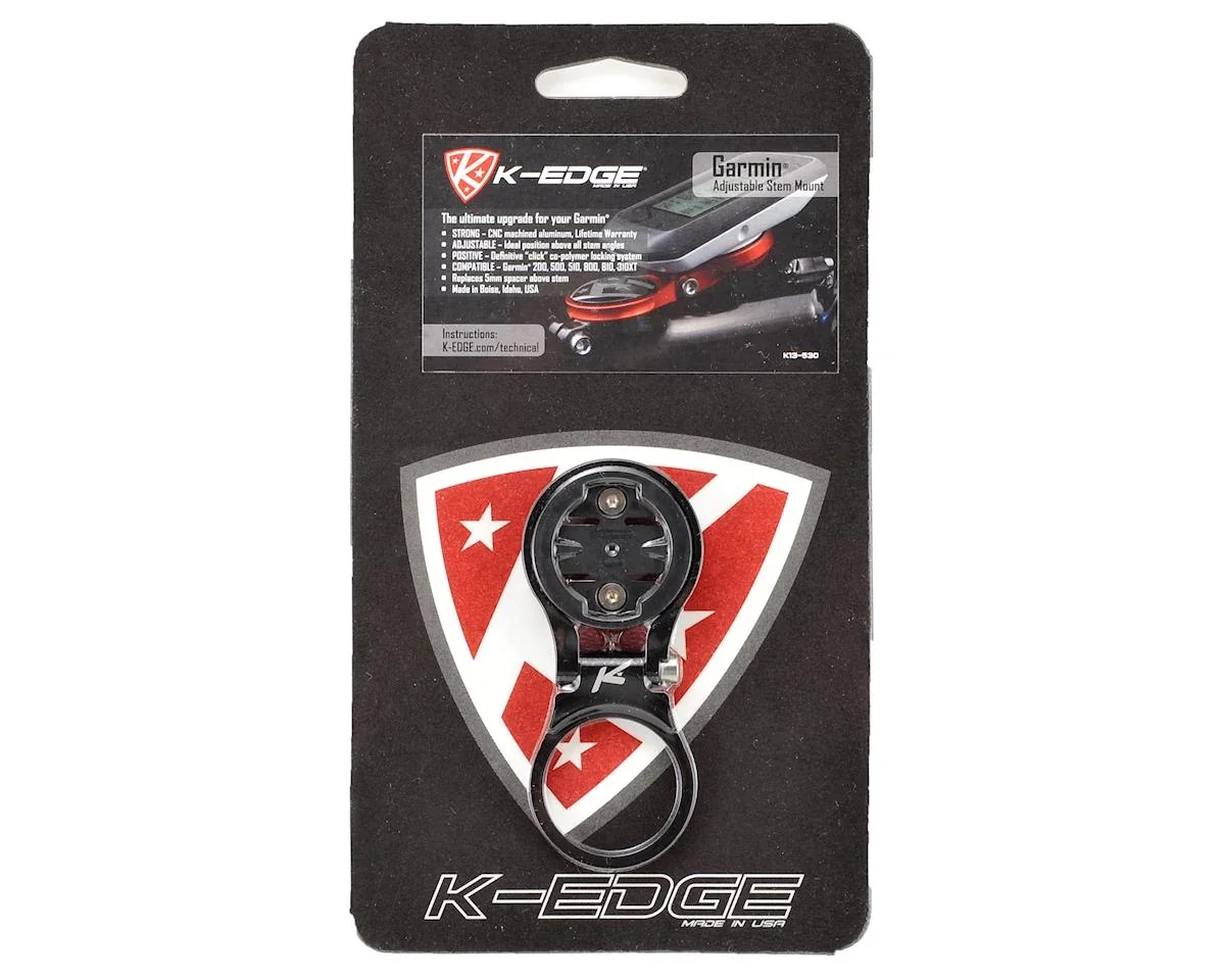 K-Edge Adjustable Stem Mounts (Black) (Garmin Insert) - view 2